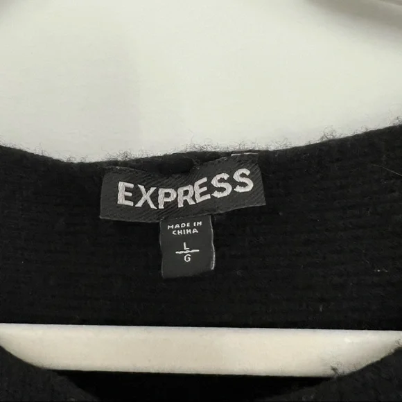 Women’s Long Sleeve Black Cashmere Shirt - Picture 4 of 4